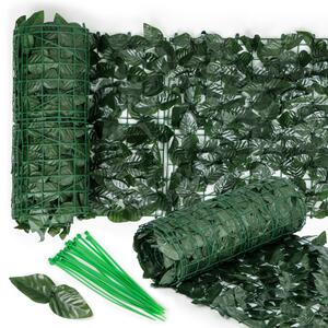 MultiGarden Umělý živý plot z břečťanu 500x50 cm zelený kryt pro maskování balkonu