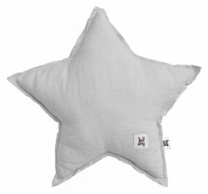 Lněný dekorační polštářek STAR STONE GRAY