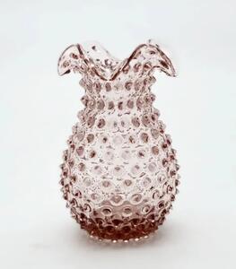 Sklárna Častolovice - Váza 21cm - Hobnail - Ananas - fialka ametyst