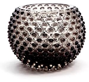Sklárna Častolovice - Váza 18cm - Hobnail - Ananas - hnědý kouř