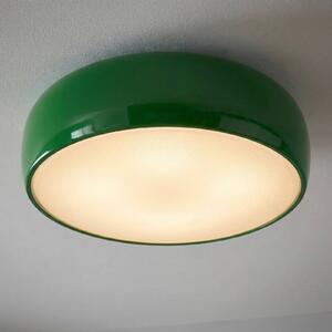 FLOS Smithfield C Stropní světlo v zelené barvě, stmívatelný, Zelená, Obývací pokoj / jídelna, Hliník, Design