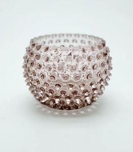 Sklárna Častolovice - Váza 18cm - Hobnail - Ananas - fialka ametyst