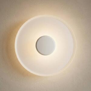 Vibia Top LED nástěnné světlo Ø 40 cm bílé, stmívatelný, Bílá / opál, Obývací pokoj / jídelna, kov, Moderní