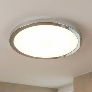 LIGHTME LED stropní svítidlo Aqua Ø30,2cm chrom, Chrom / stříbro, Koupelna, Hliník, Moderní