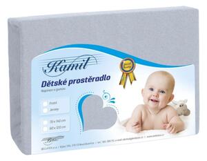 Bellatex Dětské jersey prostěradlo Šedá rozměr 60x120 cm