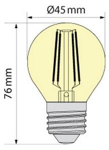 LED Žárovka CLASIC AMBER G45 E27/4W/230V 2200K - Brilagi