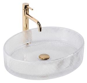 Skleněné umyvadlo na desku REA Mirella 49,5x38 transparent