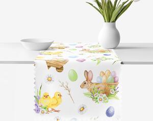 Goldea velikonoční běhoun na stůl teflonový - symboly velikonoc 50x180 cm
