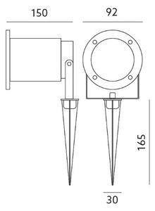 Venkovní svítidlo BLAKE 2 GU10/50W/230V IP65