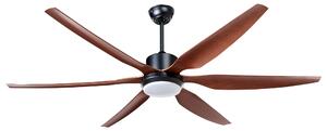 Stropní ventilátor se světlem VERDURE s dálkovým ovládáním LED Hnědá