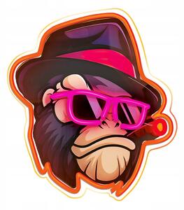 Neonový LED nápis Gangsta Opice, multikolor FLA03 Forever Light RTV100239