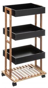 Koupelnový regál 5five Simply Smart černý 30 x 40 x 88 cm