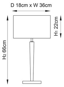 Endon 56707 - Stolní lampa MORETO 1xE27/60W/230V lesklý chrom/šedá