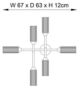 Endon 95045 - Koupelnový přisazený lustr NATORI 6xG9/3W/230V IP44 lesklý chrom