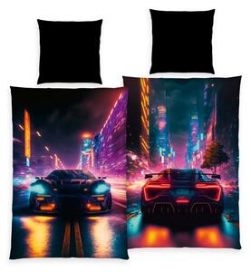 HERDING Povlečení Neon Car micro Polyester - mikrovlákno, 140/200 cm