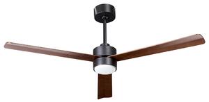 Stropní ventilátor se světlem JEREMY s dálkovým ovládáním LED Hnědá