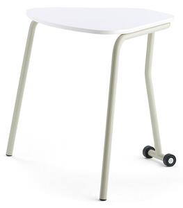 AJ Produkty Sklápěcí stůl HEX, 740x800x620 mm, šedobéžové nohy, bílá