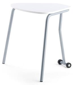 AJ Produkty Sklápěcí stůl HEX, 740x800x620 mm, stříbrné nohy, bílá