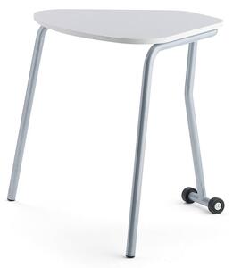 AJ Produkty Sklápěcí stůl HEX, 740x800x620 mm, stříbrné nohy, šedá