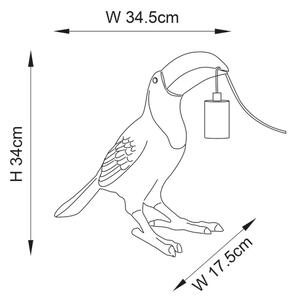 Endon 95077 - Stolní lampa TOCO TOUCAN 1xE27/10W/230V zlatá