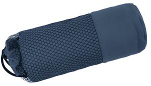 Rychleschnoucí osuška FITNESS BAG šedomodrá 70 x 140 cm