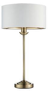 Endon 104054 - Stolní lampa HIGHCLERE 1xE14/7W/230V bílá/mosaz pr. 25 cm