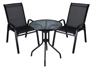 TRENDIE Sestava zahradního nábytku - 2 židle a stůl 60cm kulatý
