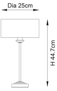 Endon 104054 - Stolní lampa HIGHCLERE 1xE14/7W/230V bílá/mosaz pr. 25 cm
