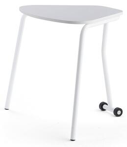 AJ Produkty Sklápěcí stůl HEX, 740x800x620 mm, bílé nohy, šedá