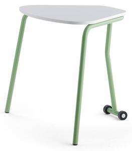 AJ Produkty Sklápěcí stůl HEX, 740x800x620 mm, světle zelené nohy, šedá