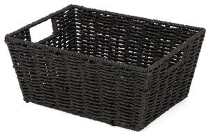 Compactor Ručně pletený košík ETNA, 31 x 24 x 14 cm, černá