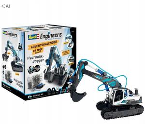 Adventní kalendář - Hydraulický bagr Revell Engineers, 130 dílů
