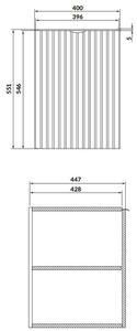 Cersanit Tirso Skříňka pod desku, 40 cm, bílá matná S1015-002