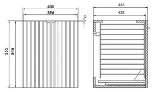 Cersanit Tirso Skříňka s košem pod desku, 40 cm, kašmír mat S1017-030