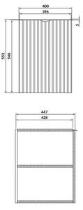 Cersanit Tirso Skříňka pod desku, 40 cm, kašmír mat S1015-008