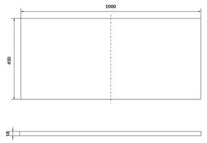 Cersanit Tirso Deska horní, 100 cm, bílá matná S1015-019