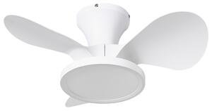Stropní ventilátor se světlem PUNTI s dálkovým ovládáním LED Bílá