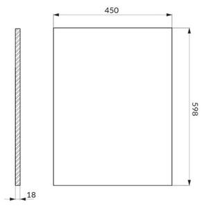 Cersanit Moduo Umyvadlová deska, 60 cm, dub hikora S590-122