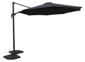 Šedý slunečník 300x300 cm Deluxe – Garden Pleasure