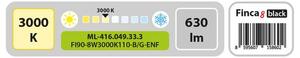 McLED Finca 8 ML-416.049.33.3 Stropní LED osvětlení 9 cm, černá/zlatá