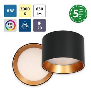 McLED Finca 8 ML-416.049.33.3 Stropní LED osvětlení 9 cm, černá/zlatá