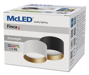 McLED Finca 8 ML-416.049.33.3 Stropní LED osvětlení 9 cm, černá/zlatá