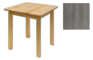 Čtvercový jídelní stůl GALWEY, 60x75x60 cm, masiv borovice/moření šedé