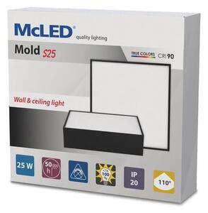 McLED Mold S25 ML-416.067.33.1 Nástěnné, stropní LED osvětlení 25 cm, černá