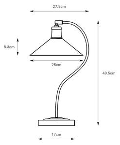 Markslöjd 108863 - Stolní lampa VELA 1xE27/40W/230V mosaz/bílá