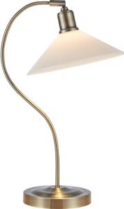 Markslöjd 108863 - Stolní lampa VELA 1xE27/40W/230V mosaz/bílá