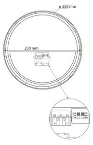 McLED Calvia ML-411.011.42.0 Nástěnné, stropní LED osvětlení 25 cm, s dekorativními límci bílá, černá, stříbrná