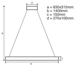 LED Stmívatelný křišťálový lustr na lanku LED/45W/230V + dálkové ovládání