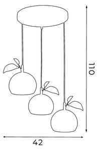 Lustr na lanku APPLE 3xE27/15W/230V pestrobarevná