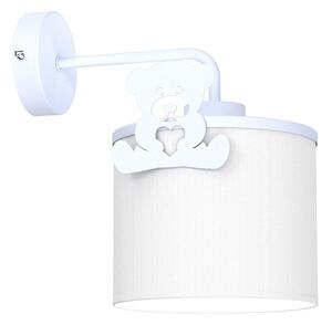 Dětská nástěnná lampa SWEET 1xE27/15W/230V bílá/modrá/medvídek